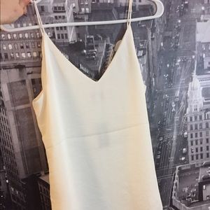 NWT cream/white silky Express tank